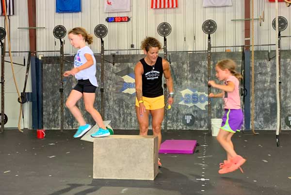 Bounding is a part of CrossFit Kids